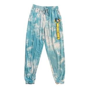 Cap'n Crunch Tie-Dye Pajama Pants Unisex Size Large‎ Blue Adjustable PJs
